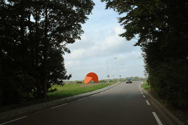 2.2.3d.2. staal - beeld van de beeldhouwer Lucien den Arend in OPAM - Beeldenpark Drechtoevers (locatie Papendrecht)