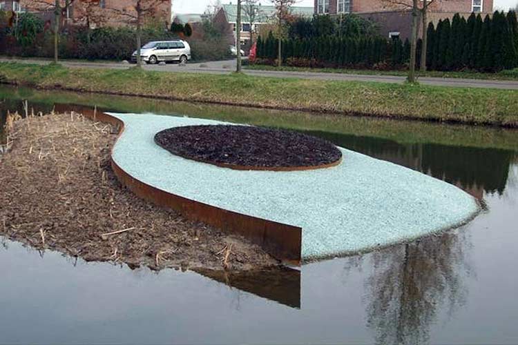 'Tol Eiland' te Vleuten (Utrecht) van Beeldend kunstenaar Paul De Kort