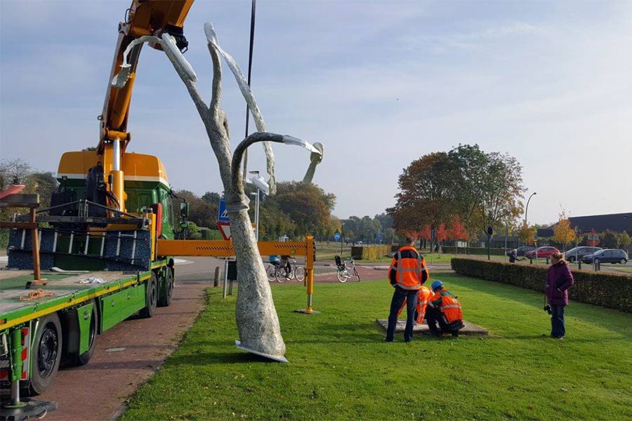 Restauratie en plaatsing van een beeld van Katrien Vogel voor de Gemeente Bunnik..